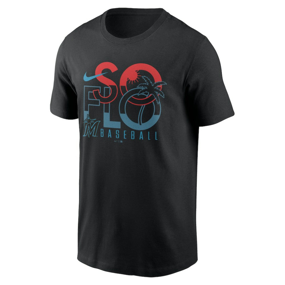 Miami Marlins Nike So Flo Local Team T-Shirt - Black T-shirts
