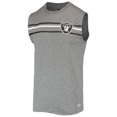 Las Vegas Raiders New Era Brushed Sleeveless Tank Top - Heathered Gray Tops