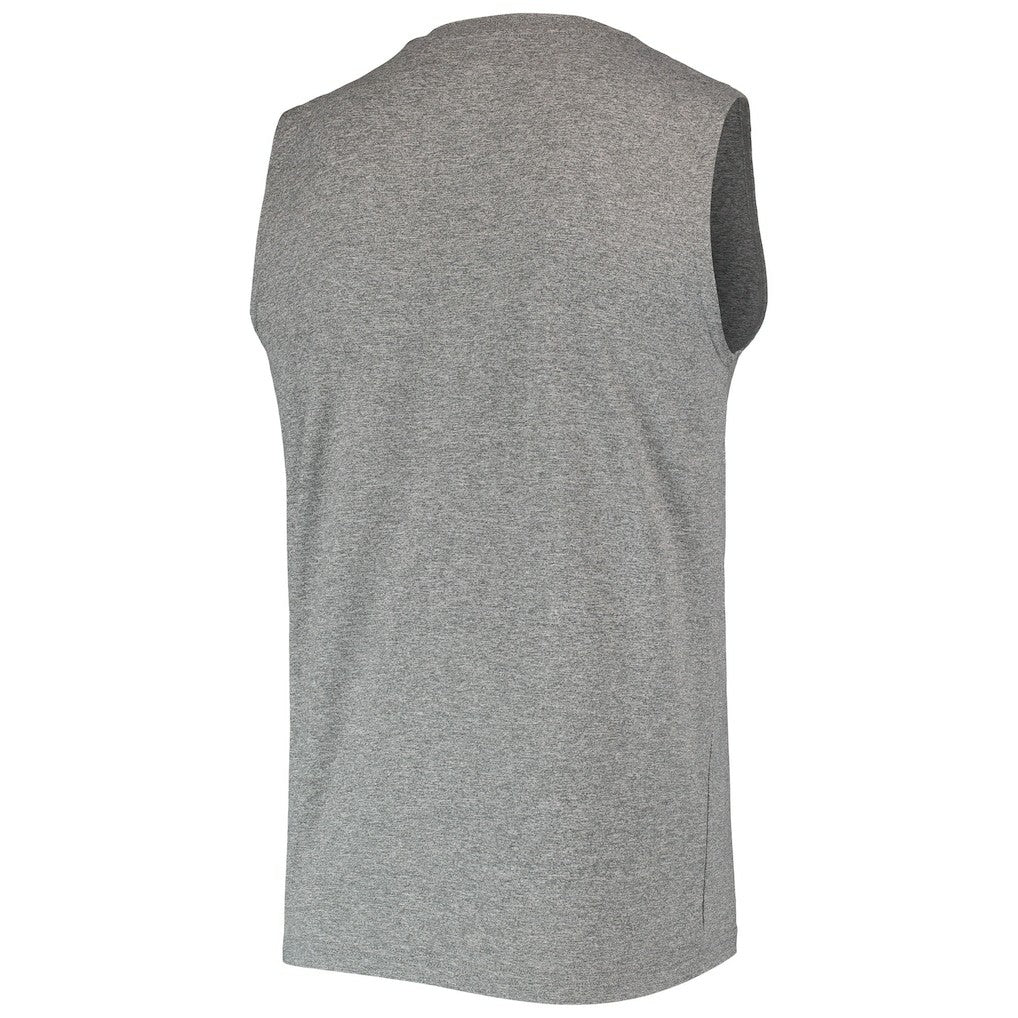 Las Vegas Raiders New Era Brushed Sleeveless Tank Top - Heathered Gray Tops