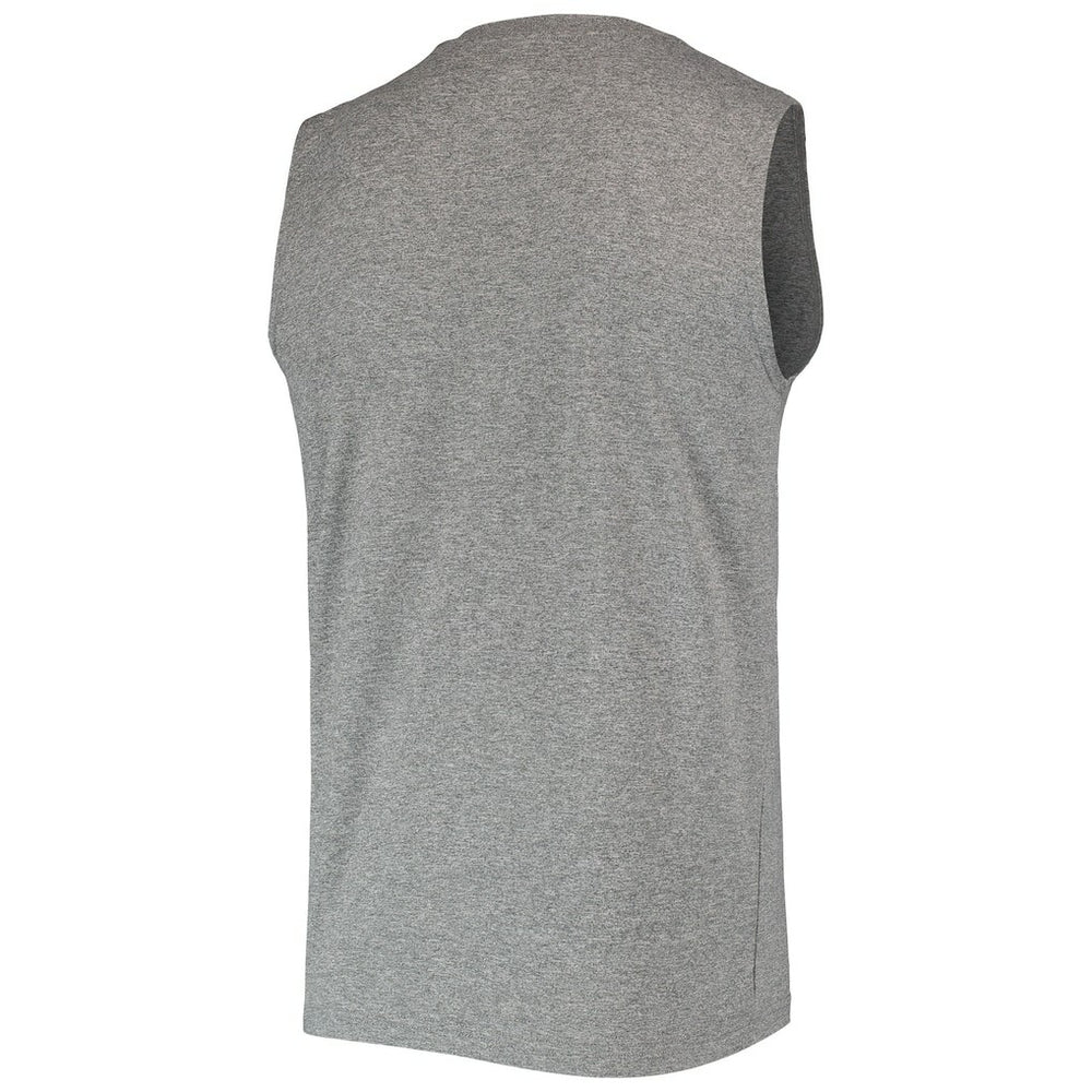 Las Vegas Raiders New Era Brushed Sleeveless Tank Top - Heathered Gray Tops