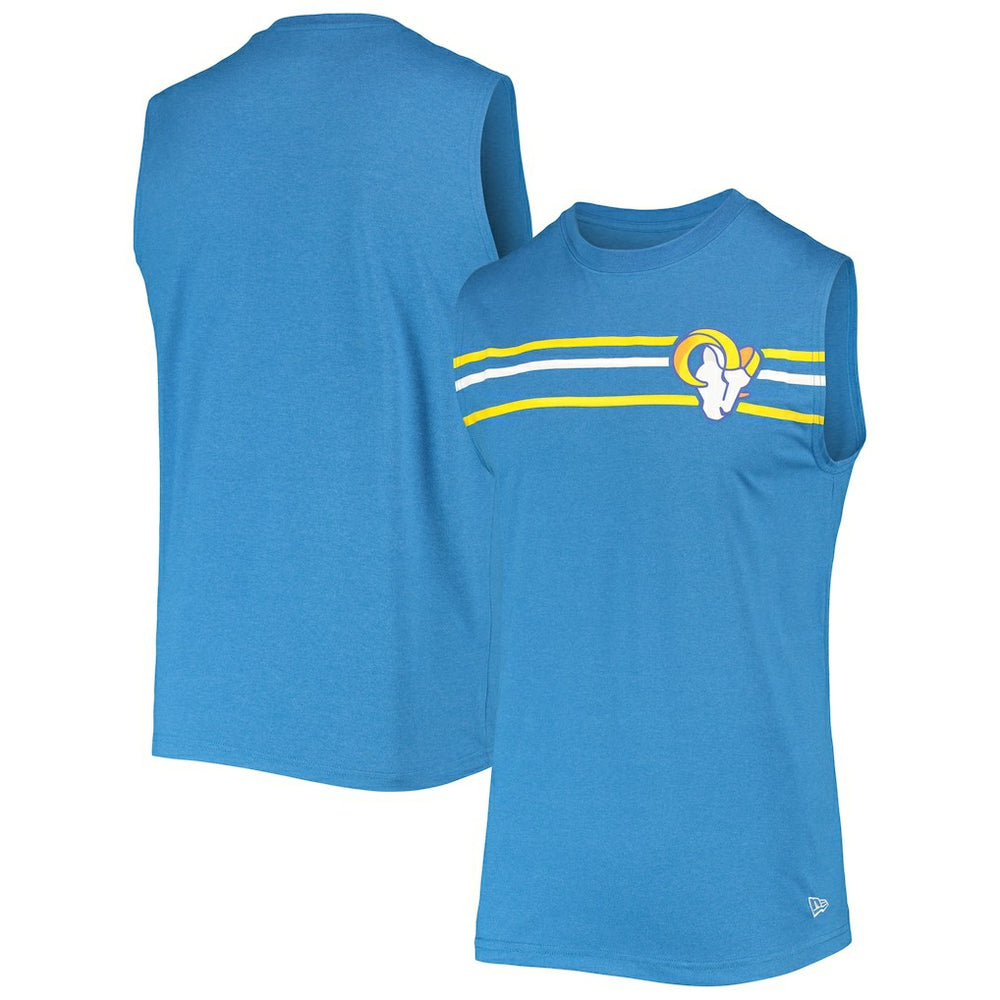 Los Angeles Rams New Era Brushed Sleeveless Tank Top - Royal Tops