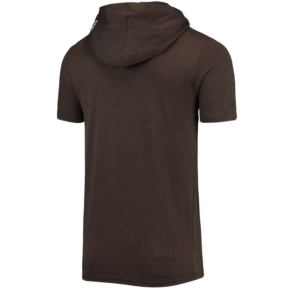 Cleveland Browns New Era Team Brushed Hoodie T-Shirt - Heathered Brown Hoodies
