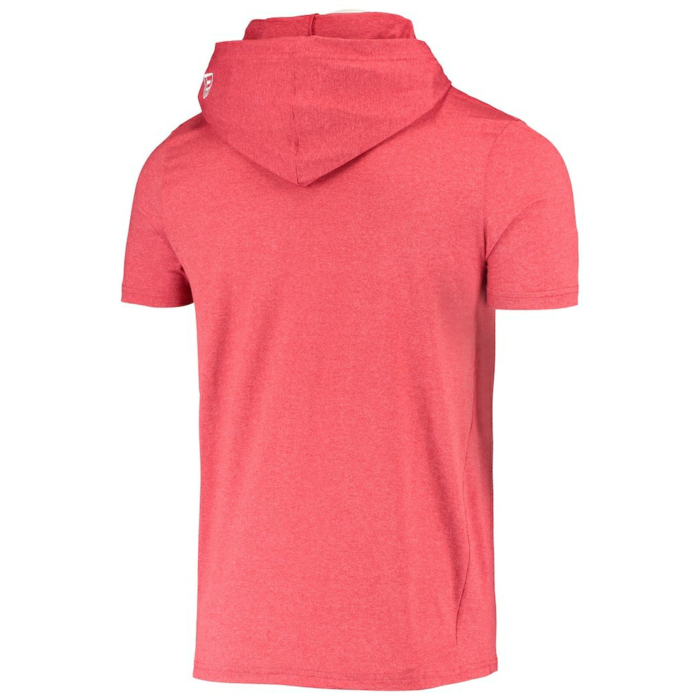 San Francisco 49ers New Era Team Brushed Hoodie T-Shirt - Heathered Red Hoodies