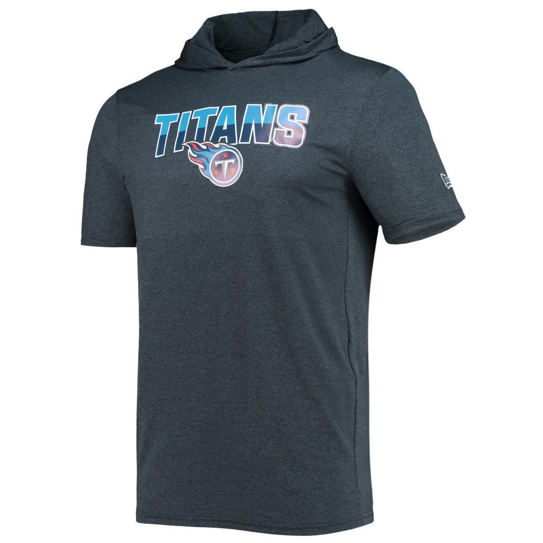 Tennessee Titans New Era Team Brushed Hoodie T-Shirt - Heathered Navy Hoodies