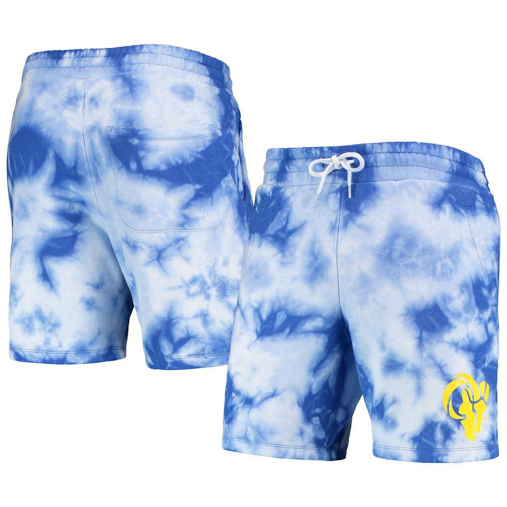 Los Angeles Rams New Era Tie-Dye Shorts - Royal Shorts