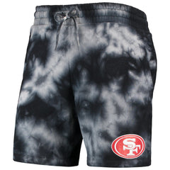 San Francisco 49ers New Era Tie-Dye Shorts - Black Shorts
