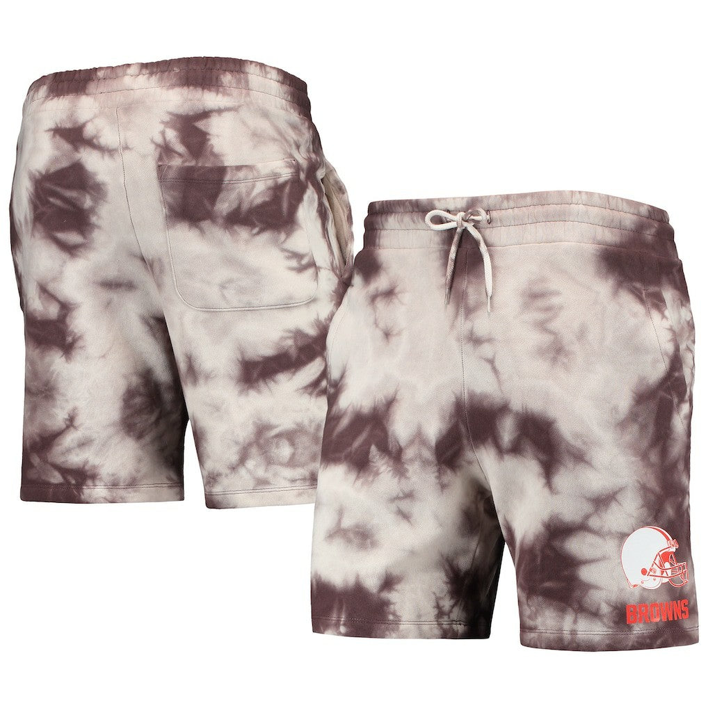 Cleveland Browns New Era Tie-Dye Shorts - Brown Shorts