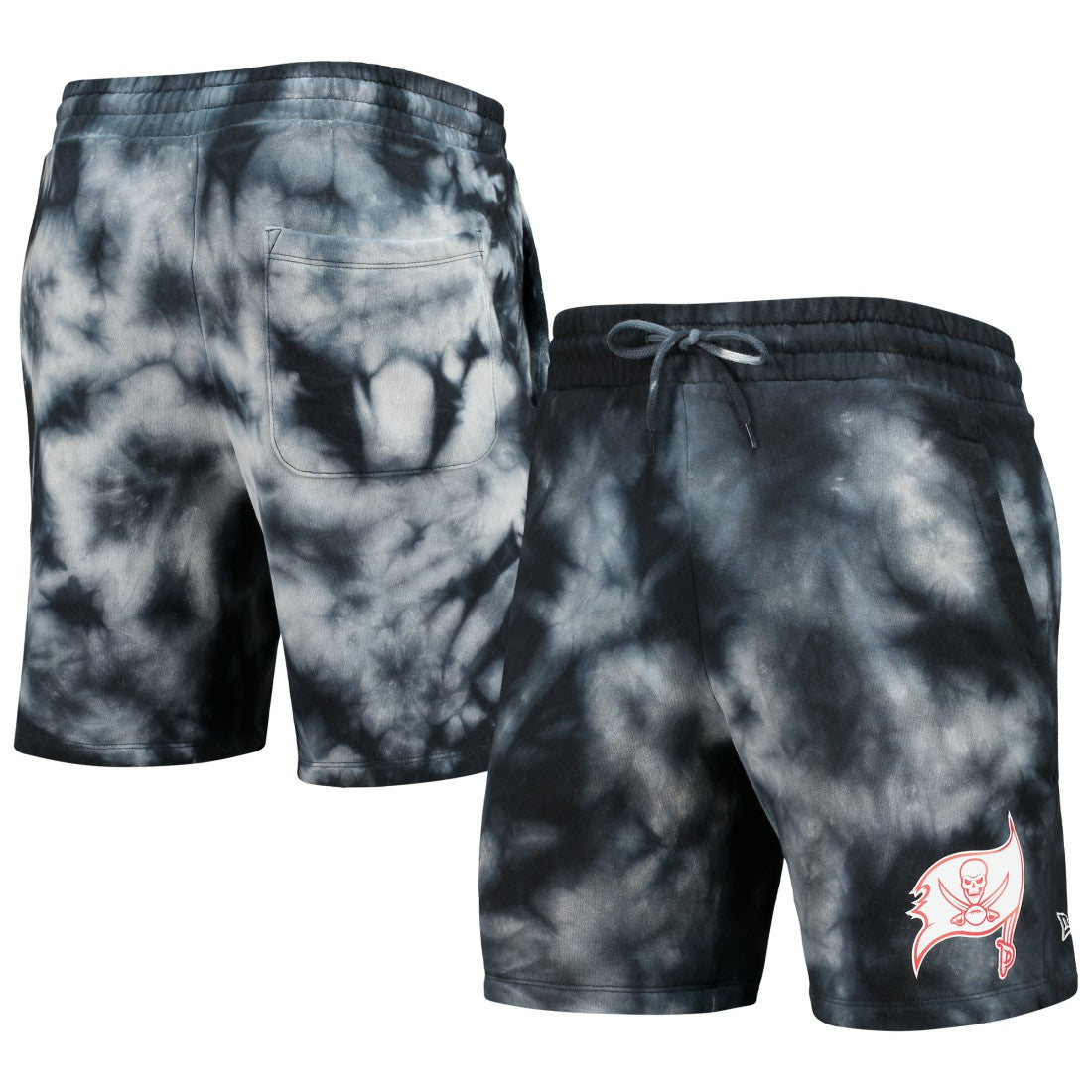 Tampa Bay Buccaneers New Era Tie-Dye Shorts - Black Shorts
