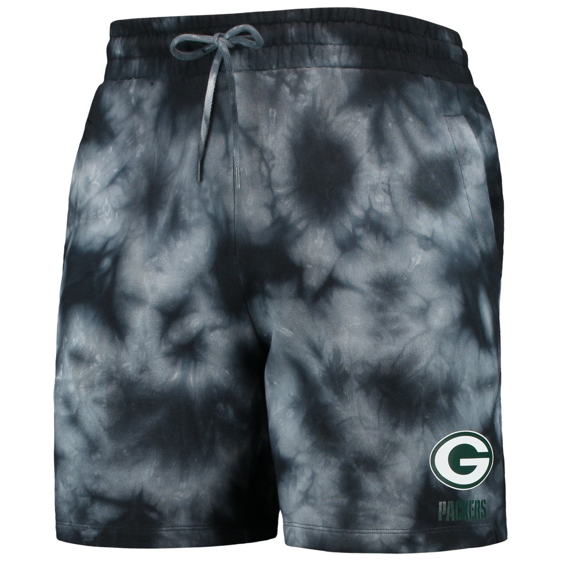 Green Bay Packers New Era Tie-Dye Shorts - Black Shorts