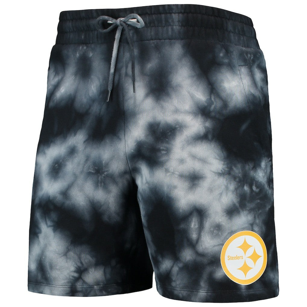 Pittsburgh Steelers New Era Tie-Dye Shorts - Black Shorts