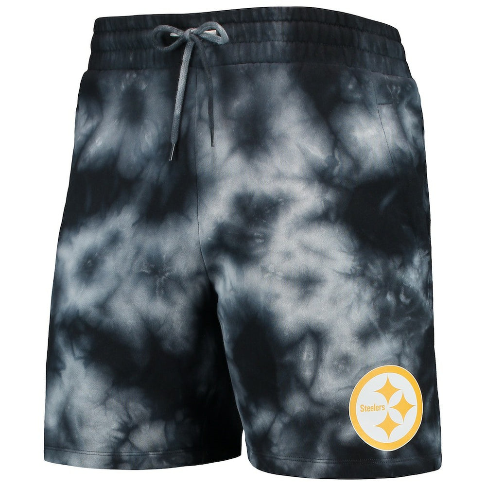 Pittsburgh Steelers New Era Tie-Dye Shorts - Black Shorts