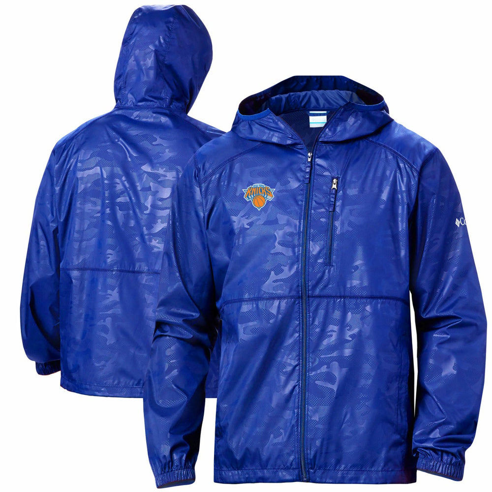 New York Knicks Camo Flash Forward Full-Zip Windbreaker Jacket Blue - Columbia