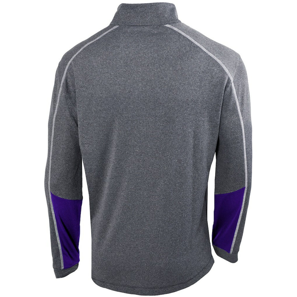 Charlotte Hornets Omni-Wick Shotgun 2.0 Quarter-Zip Pullover Top Heathered Gray/Purple - Columbia