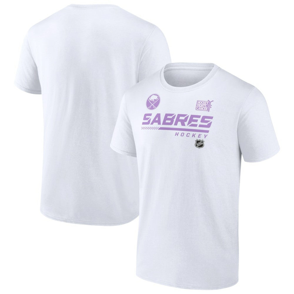 Buffalo Sabres NHL Hockey Fights Cancer T-Shirt - White | US 4751699