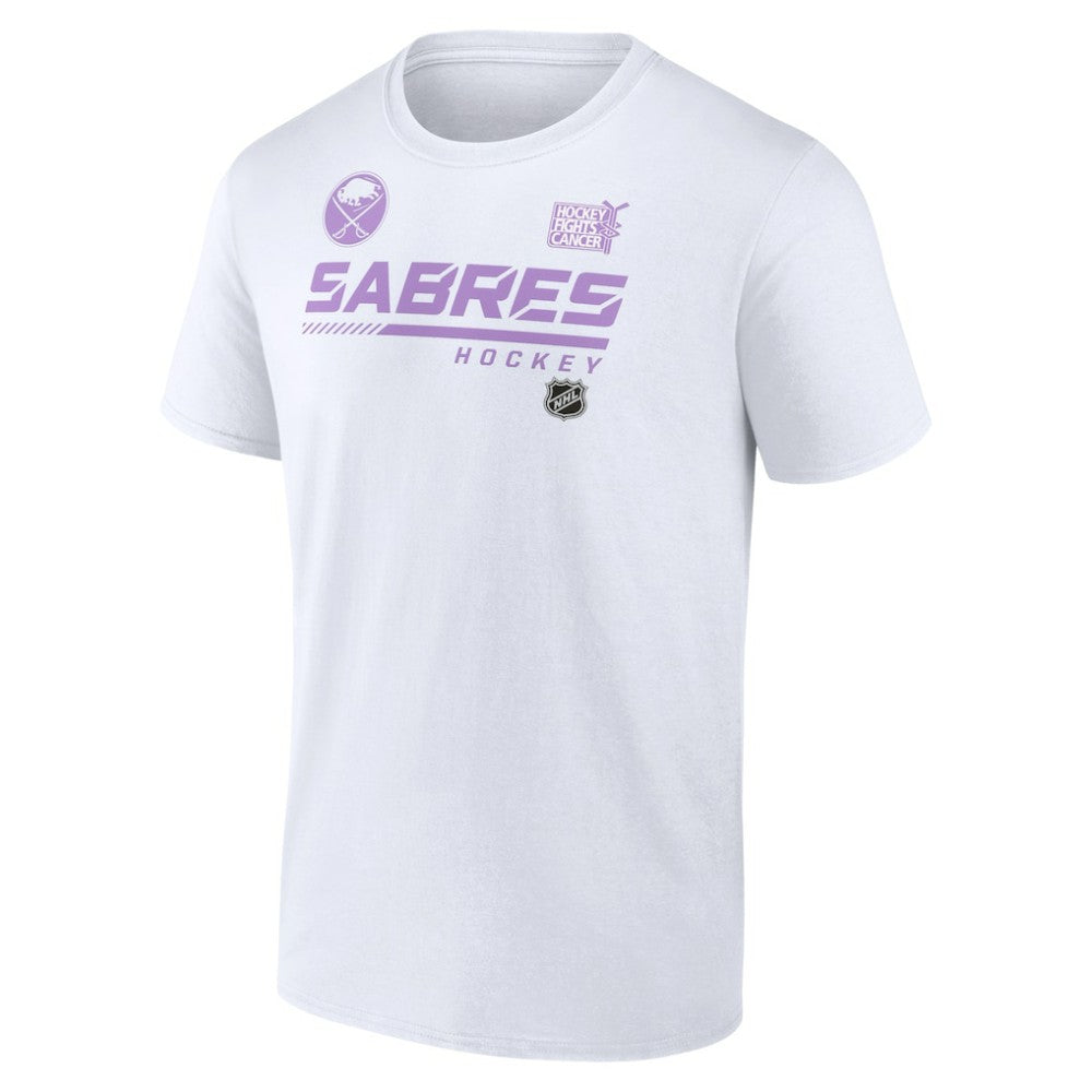Buffalo Sabres NHL Hockey Fights Cancer T-Shirt - White | US 4751699