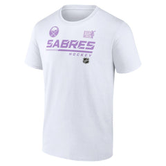 Buffalo Sabres NHL Hockey Fights Cancer T-Shirt - White | US 4751699