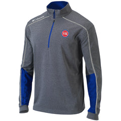 Detroit Pistons Omni-Wick Shotgun 2.0 Quarter-Zip Pullover Top Heathered Gray/Blue - Columbia