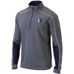 Dallas Mavericks Omni-Wick Shotgun 2.0 Quarter-Zip Pullover Top Heathered Gray/Navy - Columbia