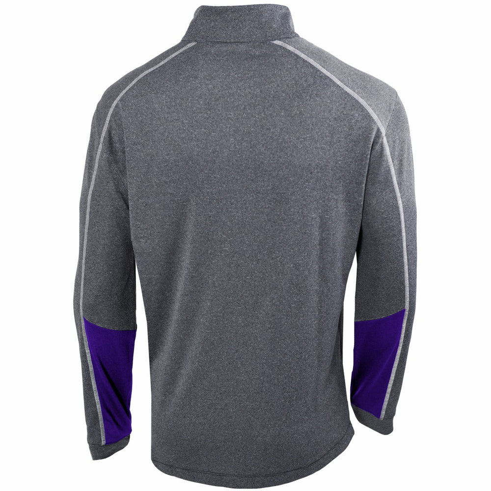 Los Angeles Lakers Omni-Wick Shotgun 2.0 Quarter-Zip Pullover Top Heathered Gray/Purple - Columbia