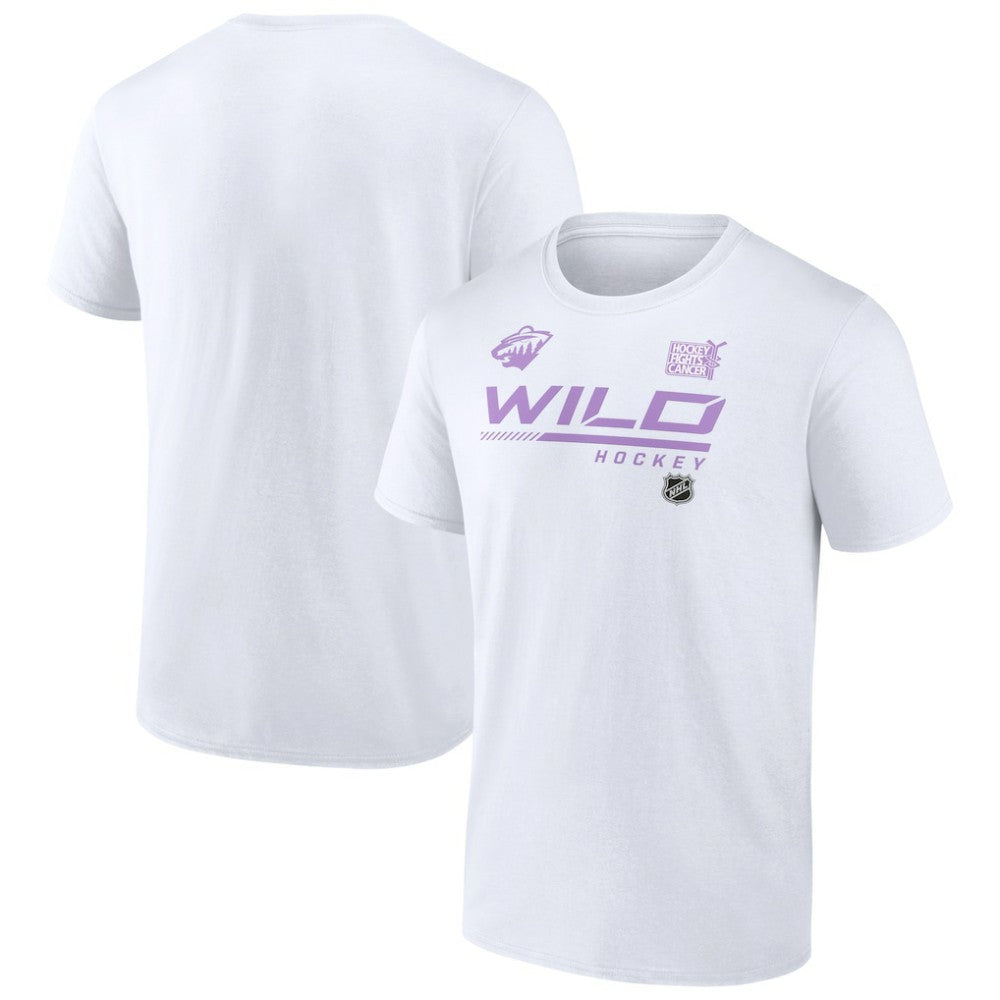Minnesota Wild NHL Hockey Fights Cancer T-Shirt - White | US 4751721