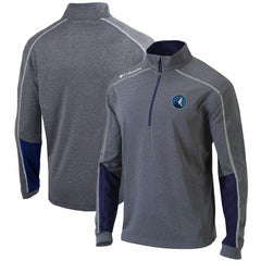 Minnesota Timberwolves Omni-Wick Shotgun 2.0 Quarter-Zip Pullover Top Heathered Gray/Navy - Columbia outlet