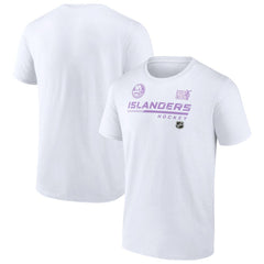 New York Islanders NHL Hockey Fights Cancer T-Shirt - White | US 4751728