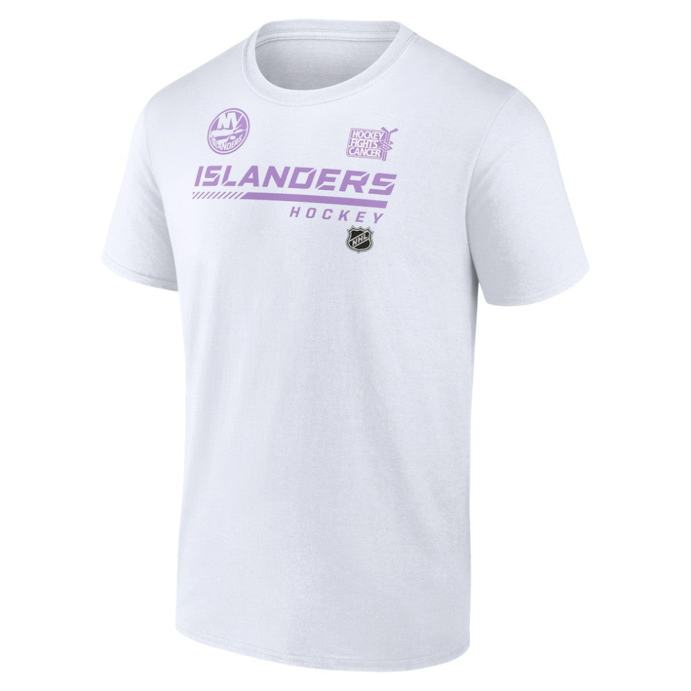 New York Islanders NHL Hockey Fights Cancer T-Shirt - White | US 4751728