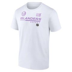 New York Islanders NHL Hockey Fights Cancer T-Shirt - White | US 4751728