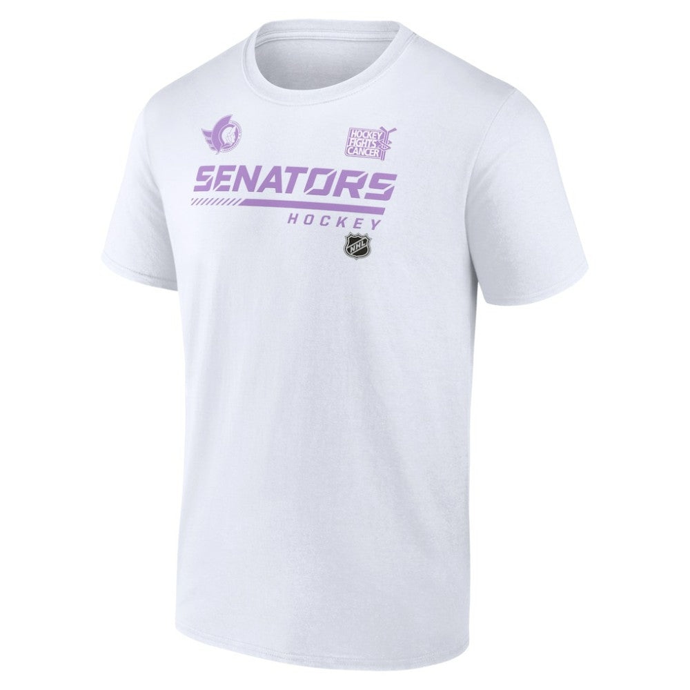 Ottawa Senators NHL Hockey Fights Cancer T-Shirt - White | US 4751732