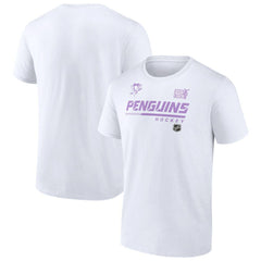 Pittsburgh Penguins NHL Hockey Fights Cancer T-Shirt - White | US 4751736