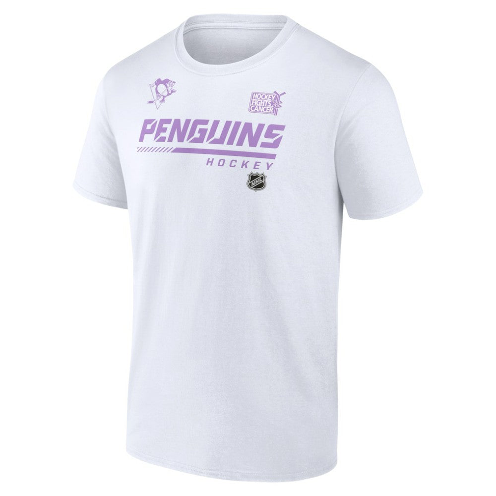 Pittsburgh Penguins NHL Hockey Fights Cancer T-Shirt - White | US 4751736