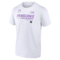 Pittsburgh Penguins NHL Hockey Fights Cancer T-Shirt - White | US 4751736