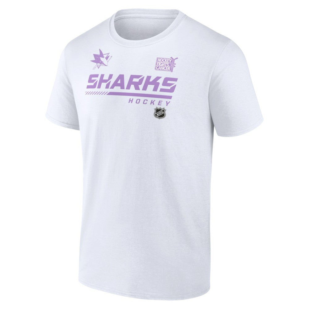 San Jose Sharks NHL Hockey Fights Cancer T-Shirt - White | US 4751738