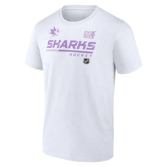 San Jose Sharks NHL Hockey Fights Cancer T-Shirt - White | US 4751738