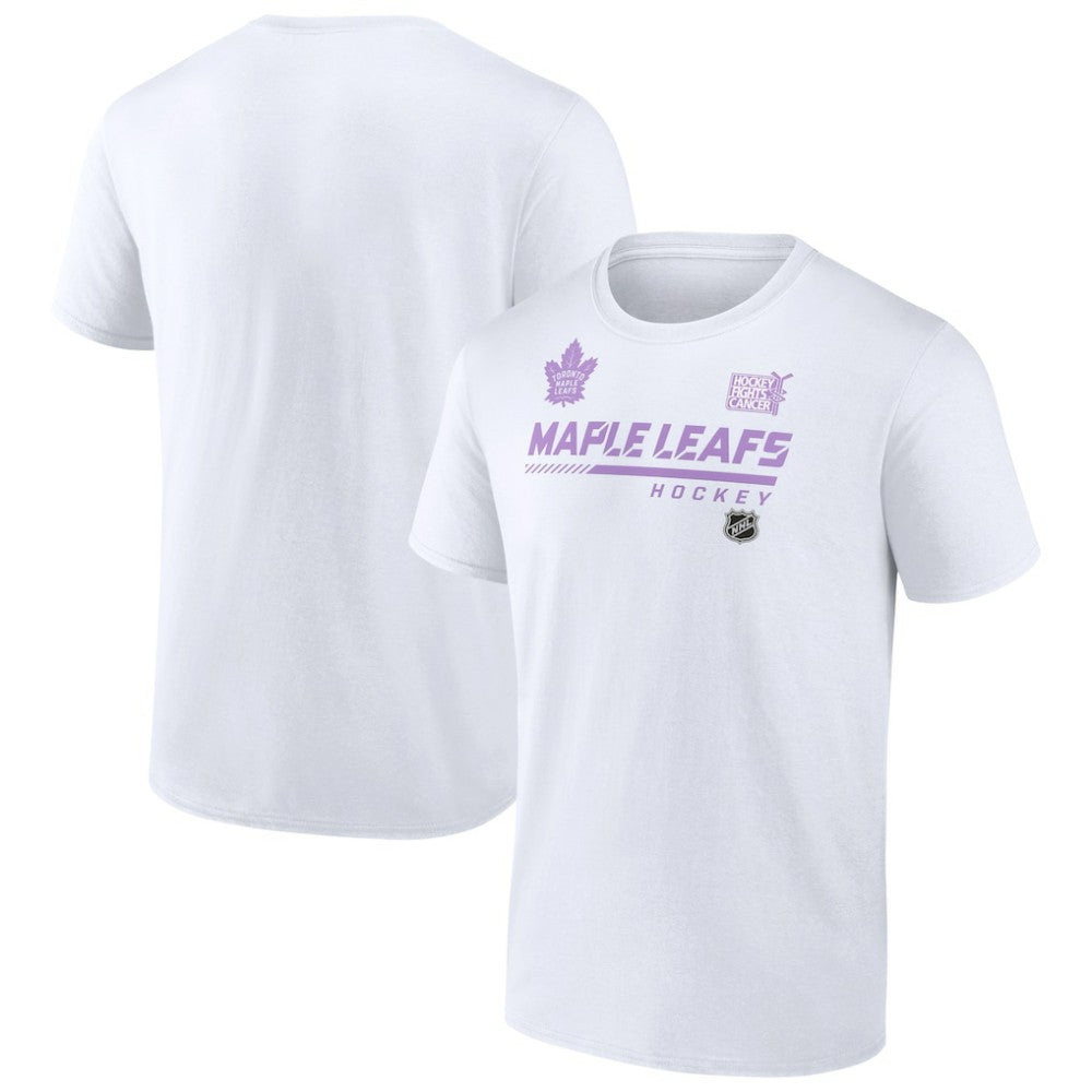 Toronto Maple Leafs NHL Hockey Fights Cancer T-Shirt - White | US 4751744