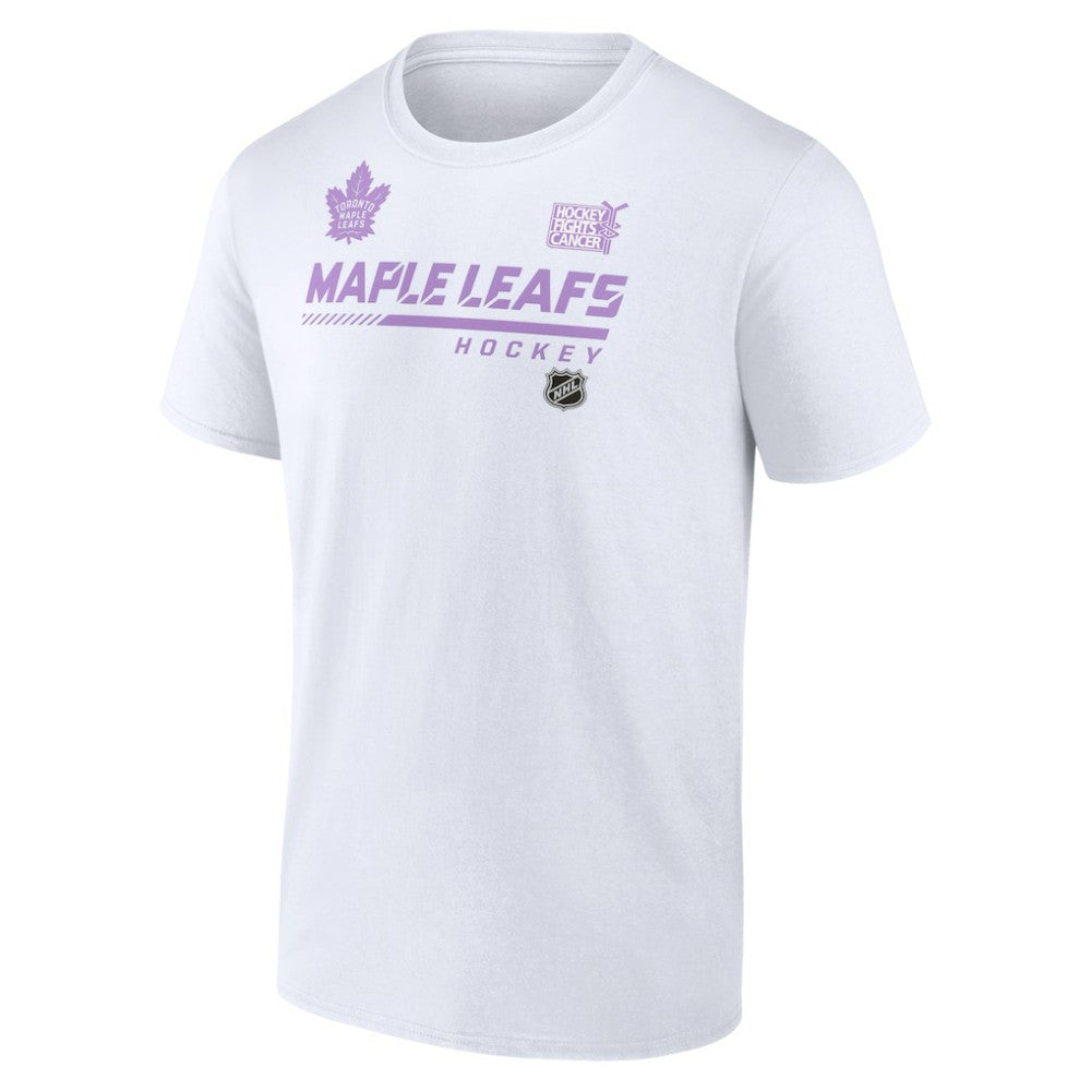 Toronto Maple Leafs NHL Hockey Fights Cancer T-Shirt - White | US 4751744