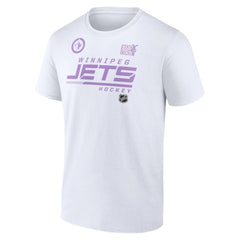 Winnipeg Jets NHL Hockey Fights Cancer T-Shirt - White | US 4751748