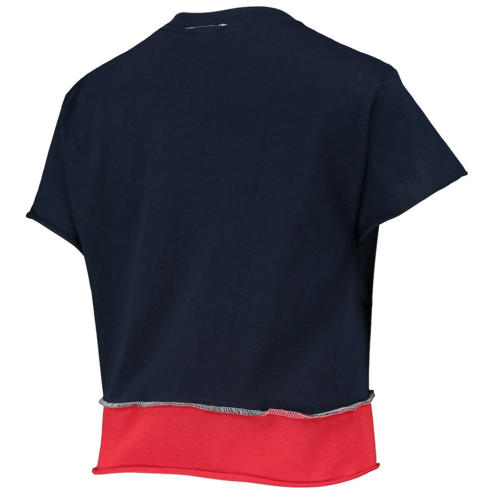 Boston Red Sox Refried Apparel Women's Cropped T-Shirt - Navy T-shirts