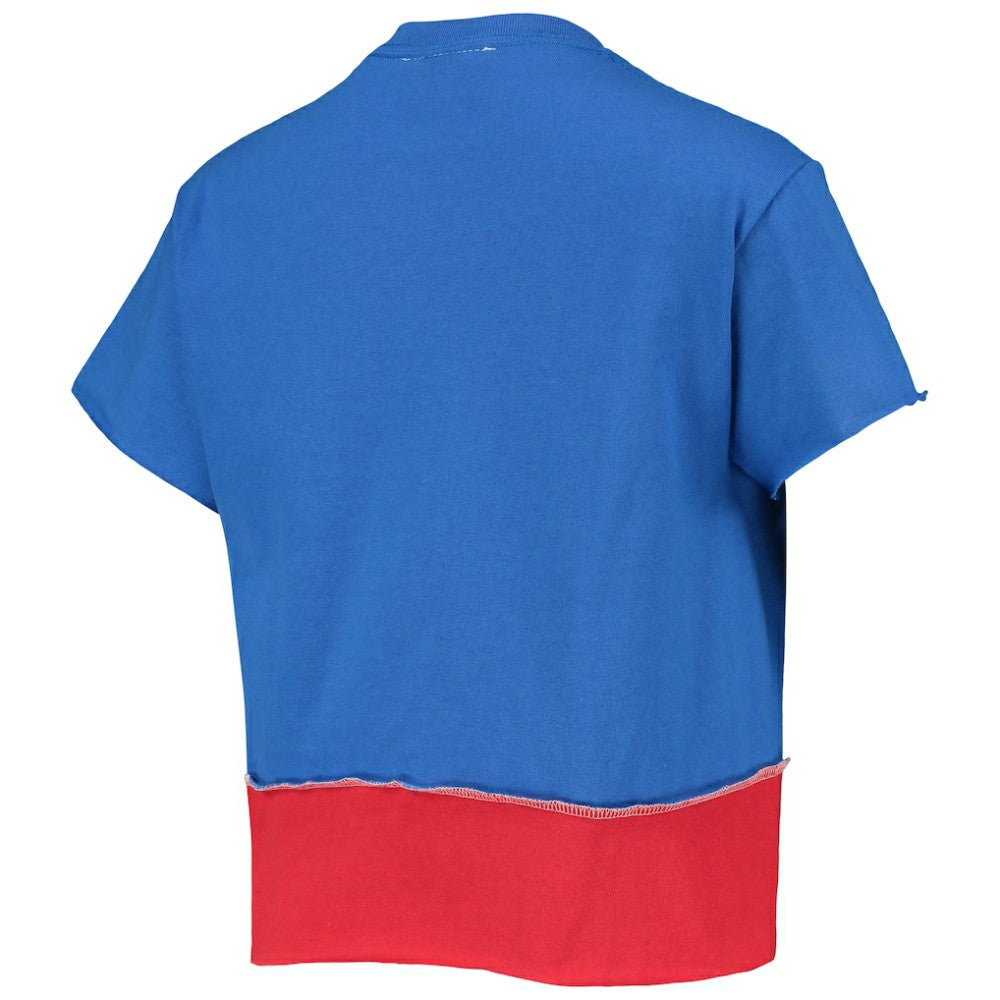 Chicago Cubs Refried Apparel Women's Cropped T-Shirt - Royal T-shirts