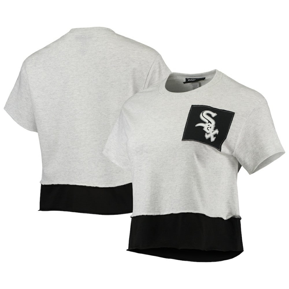 Chicago White Sox Refried Apparel Women's Cropped T-Shirt - Heathered Gray T-shirts
