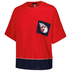 Cleveland Guardians Refried Apparel Women's Cropped T-Shirt - Red T-shirts