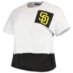 San Diego Padres Refried Apparel Women's Cropped T-Shirt - Gray T-shirts