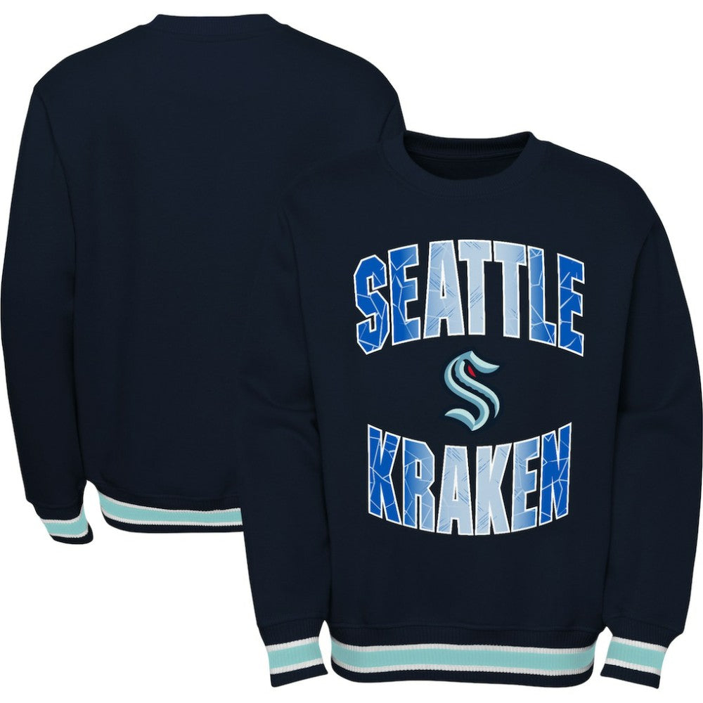 Seattle Kraken Youth Classic Blueliner Pullover Sweatshirt - Deep Sea Blue | US 4753059