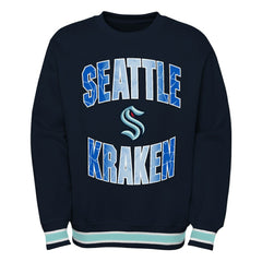 Seattle Kraken Youth Classic Blueliner Pullover Sweatshirt - Deep Sea Blue | US 4753059
