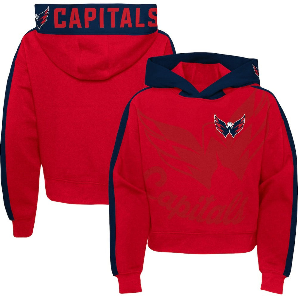 Washington Capitals Girls Youth Record Setter Pullover Hoodie - Red | US 4753066