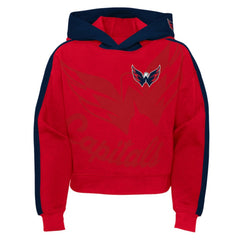 Washington Capitals Girls Youth Record Setter Pullover Hoodie - Red | US 4753066