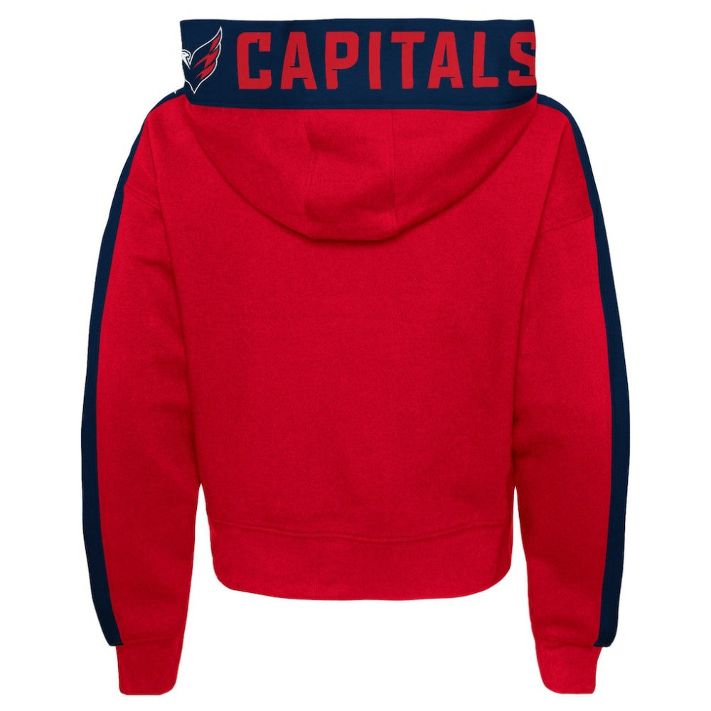 Washington Capitals Girls Youth Record Setter Pullover Hoodie - Red | US 4753066