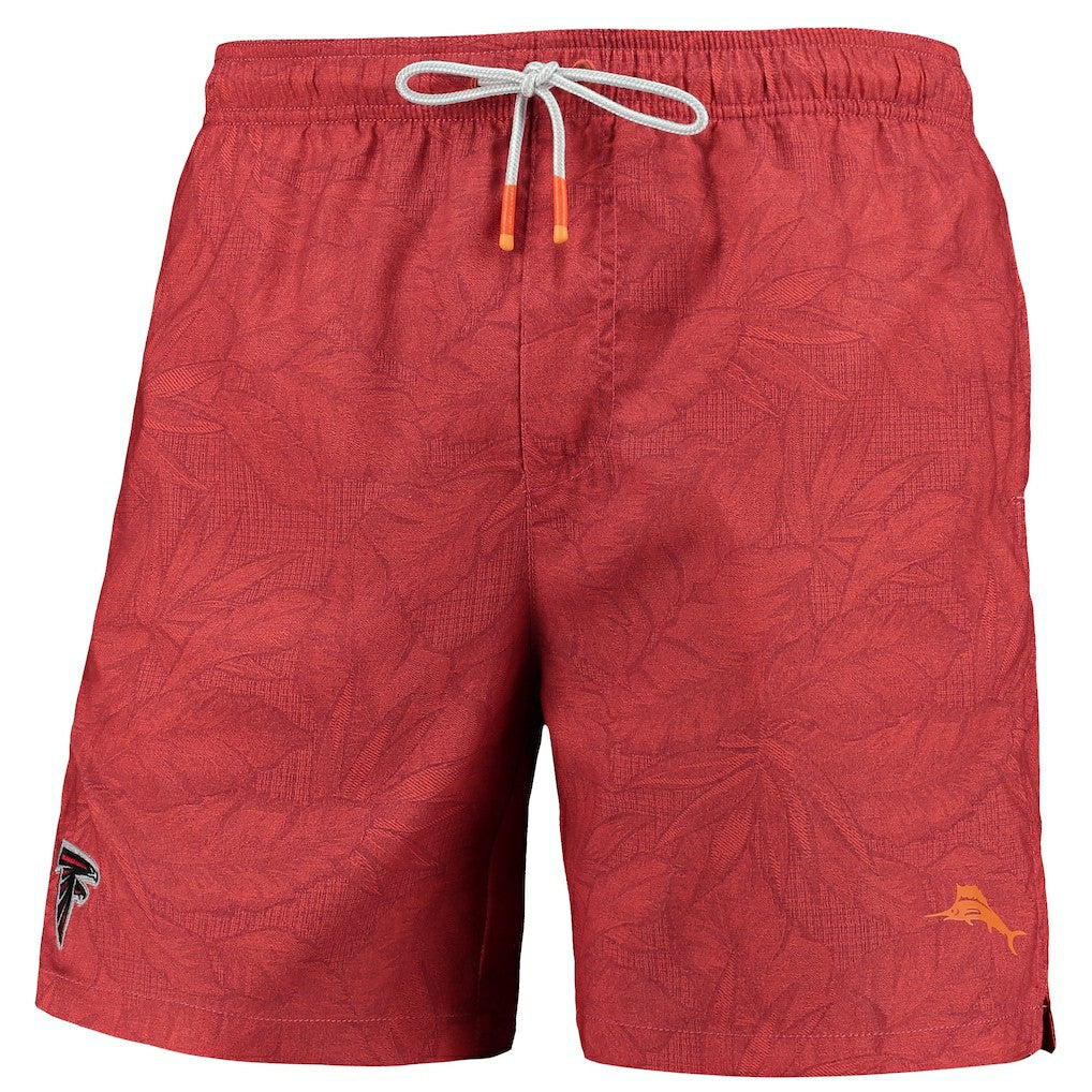 Atlanta Falcons Naples Layered Leaves Swim Trunks - Red