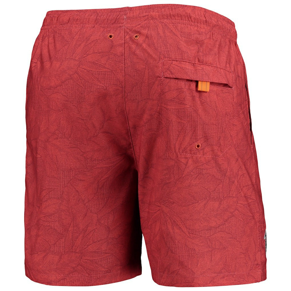 Atlanta Falcons Naples Layered Leaves Swim Trunks - Red
