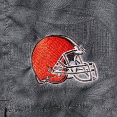 Cleveland Browns Naples Layered Leaves Swim Trunks - Black